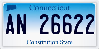 CT license plate AN26622