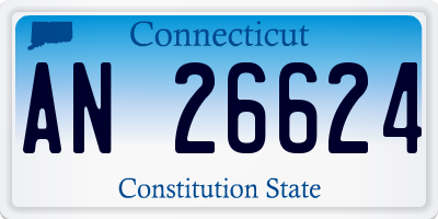 CT license plate AN26624