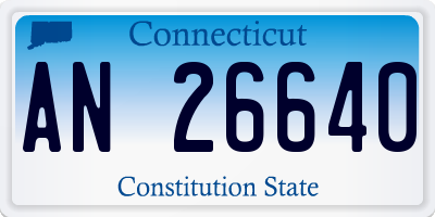 CT license plate AN26640