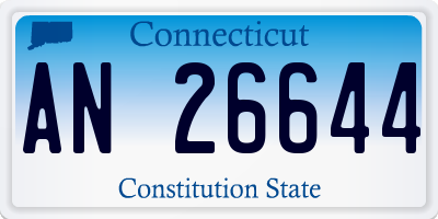 CT license plate AN26644