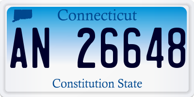 CT license plate AN26648
