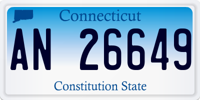 CT license plate AN26649