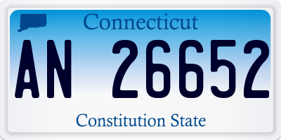 CT license plate AN26652