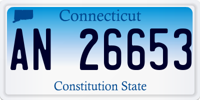 CT license plate AN26653