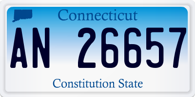 CT license plate AN26657