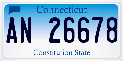 CT license plate AN26678