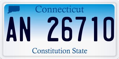 CT license plate AN26710