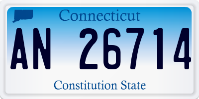 CT license plate AN26714