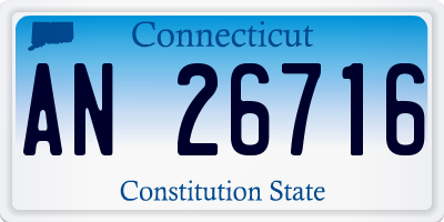 CT license plate AN26716