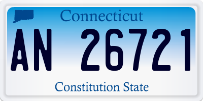 CT license plate AN26721