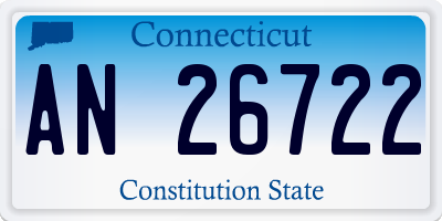CT license plate AN26722