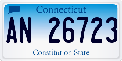 CT license plate AN26723