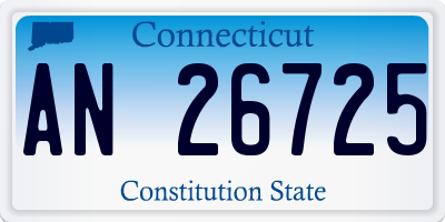 CT license plate AN26725