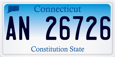 CT license plate AN26726