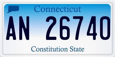 CT license plate AN26740