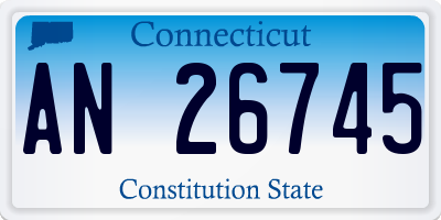 CT license plate AN26745