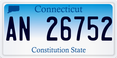 CT license plate AN26752