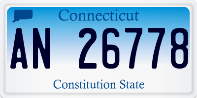 CT license plate AN26778