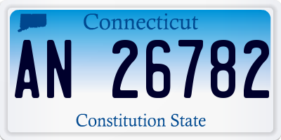 CT license plate AN26782
