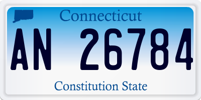CT license plate AN26784