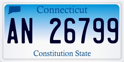 CT license plate AN26799