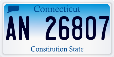 CT license plate AN26807