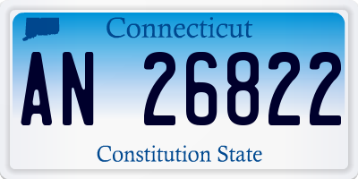 CT license plate AN26822