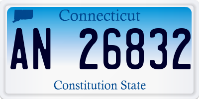 CT license plate AN26832