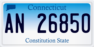 CT license plate AN26850