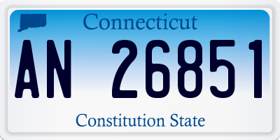 CT license plate AN26851