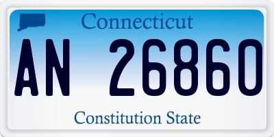 CT license plate AN26860