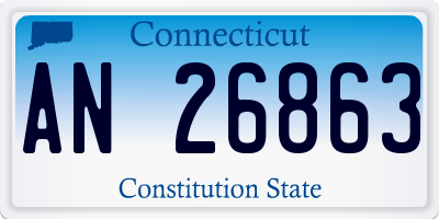 CT license plate AN26863