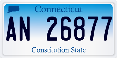 CT license plate AN26877