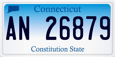 CT license plate AN26879
