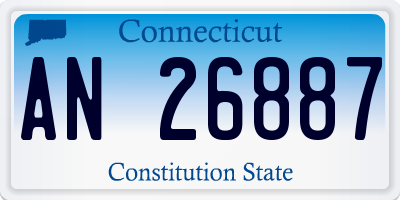 CT license plate AN26887
