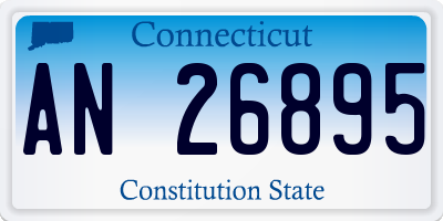 CT license plate AN26895