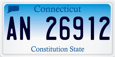 CT license plate AN26912