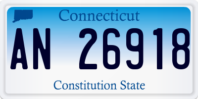 CT license plate AN26918