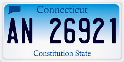 CT license plate AN26921