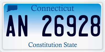 CT license plate AN26928
