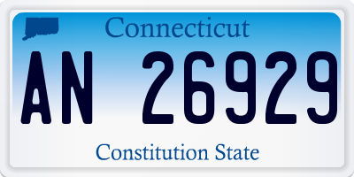 CT license plate AN26929