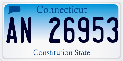 CT license plate AN26953