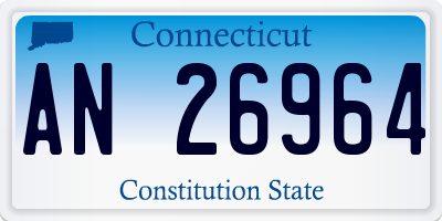 CT license plate AN26964