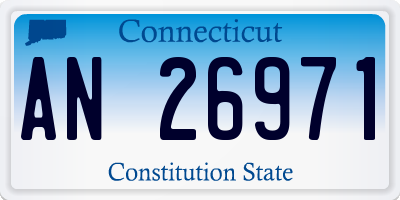 CT license plate AN26971
