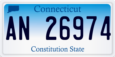 CT license plate AN26974