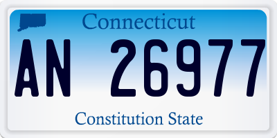 CT license plate AN26977