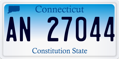 CT license plate AN27044