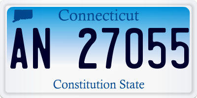 CT license plate AN27055