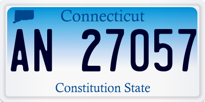 CT license plate AN27057