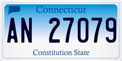 CT license plate AN27079